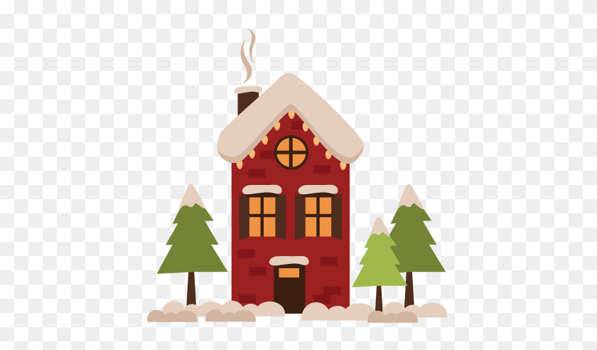 432x432 Winter House Png Clipart - Winter Background Clipart
