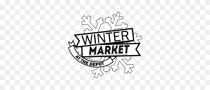 300x300 Winter Market - Winter Black And White Clipart