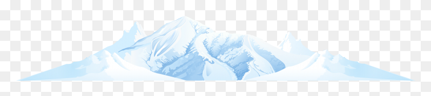 8000x1315 Winter Mountain Transparent Png Clip - Mountain Clipart PNG