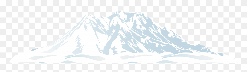 8000x1928 Winter Snowy Mountain Png Clip Art - Mountain Clipart Transparent