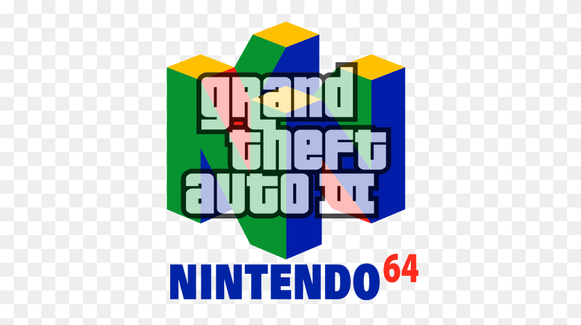 382x410 Wipiii Gta Versión De Nintendo - Logotipo De Nintendo 64 Png