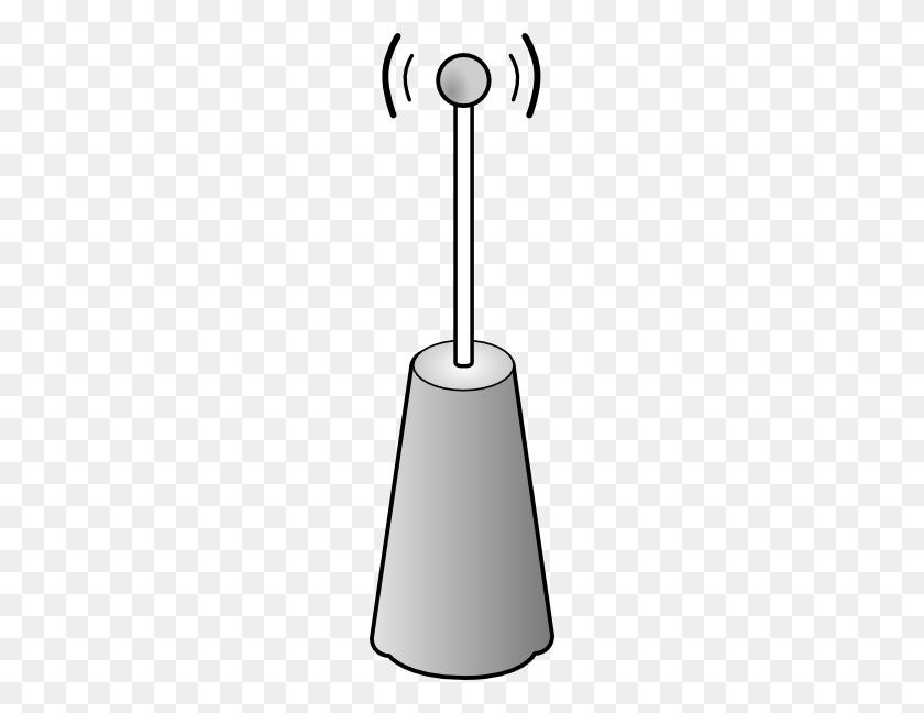 168x588 Wireless Transmitter Antenna Clip Art Free Vector - Antenna Clipart