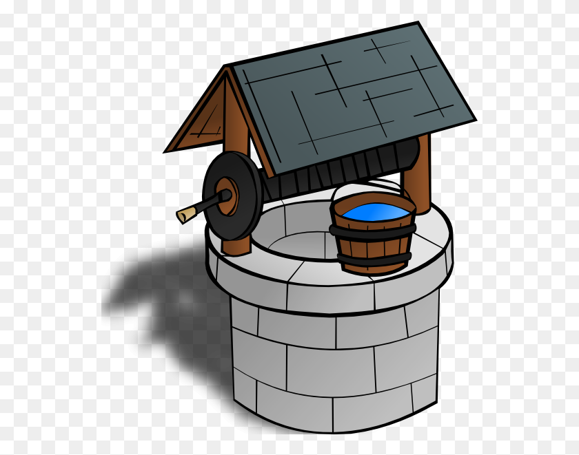 546x601 Wishing Well Clip Art - Small House Clipart