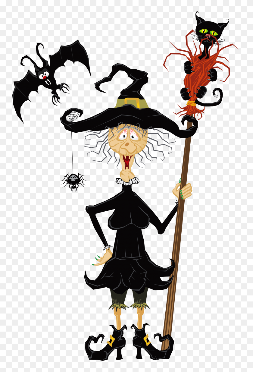 2800x4215 Witch Clip Art Silhouette Free Clipart Images - Scary Pumpkin Clipart
