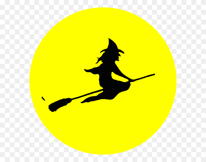 600x600 Witch Clipart Front Moon - Witch Legs Clipart