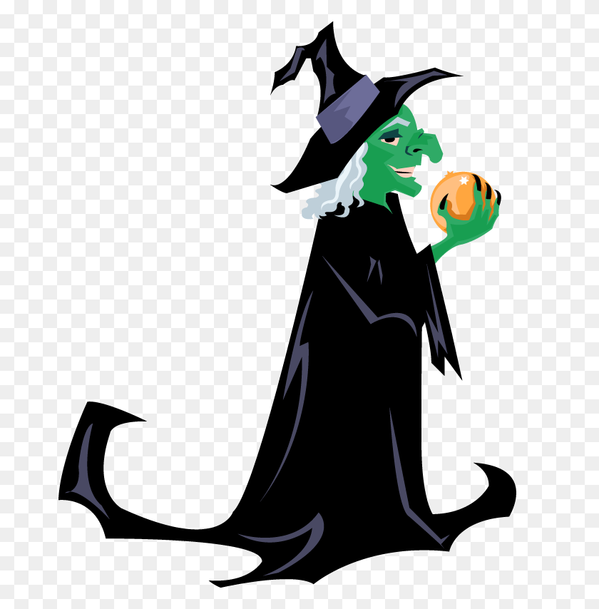 675x794 Witch Clipart Green Witch - Witchs Hat Clipart