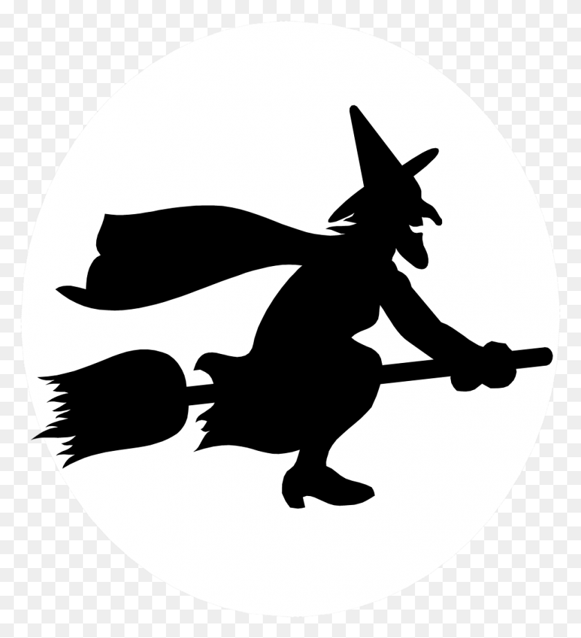 958x1058 Witch Clipart Transparent Background - Moon Clipart No Background
