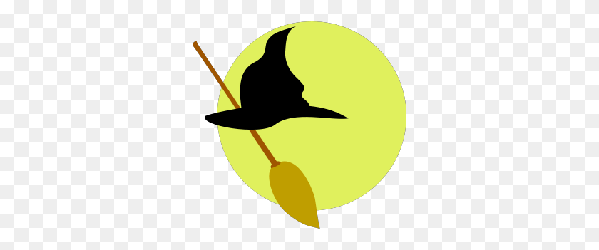 300x291 Witch Hat And Moon - Witches Brew Clipart