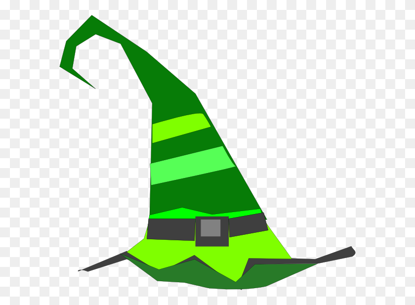 600x557 Ведьма Шляпа Зеленая - Ведьма Клипарт