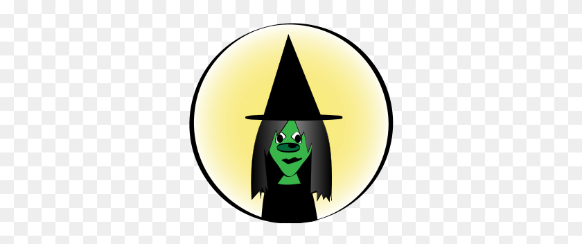 300x292 Witch Hat Clipart Witch Face - Witchs Hat Clipart