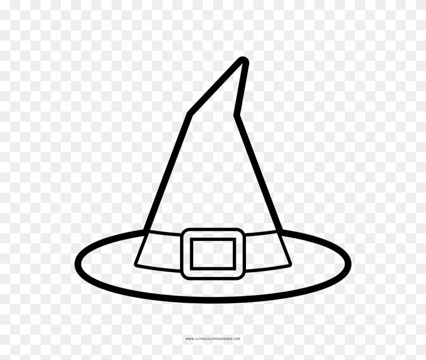 650x650 Witch Hat Coloring Pages - Witch Black And White Clipart