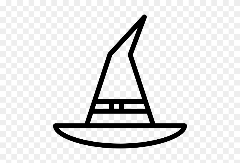 512x512 Witch Hat, Party, Witch Icon With Png And Vector Format For Free - Witch Hat Clipart Black And White