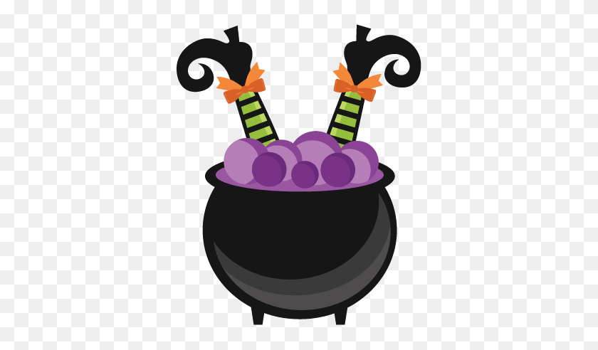 432x432 Witch In Cauldron Scrapbook Cute Clipart - Witch Silhouette PNG
