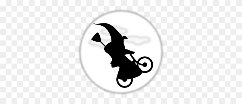 300x300 Witch On Bicycle Png, Clip Art For Web - Witch Silhouette PNG