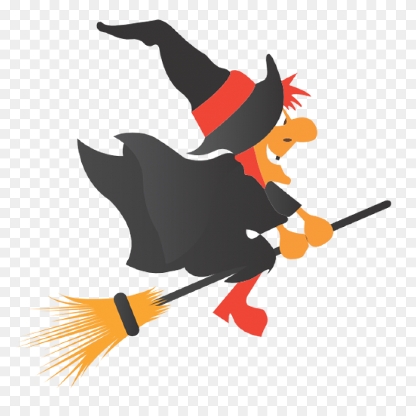 1024x1024 Witch On Broom Clipart Free Clipart Download - Broom Clipart