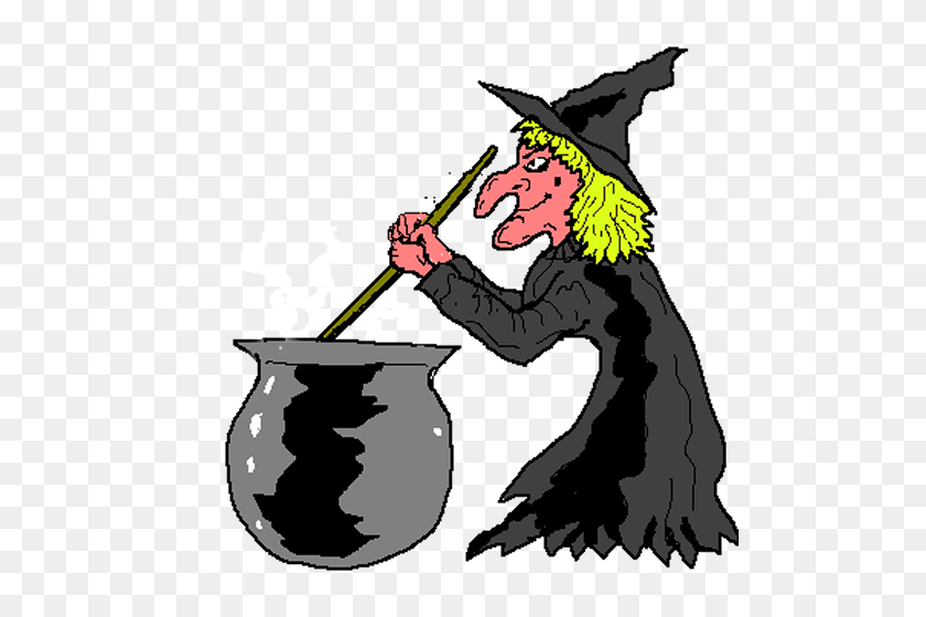 500x500 Witch Pictures Free Free Witch Stirring Her Cauldron Clip Art - Potion Clipart