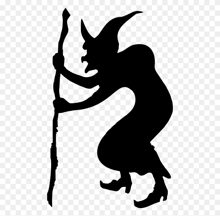 480x762 Witch Png - Witch Silhouette PNG