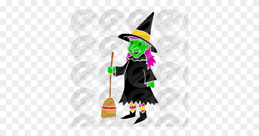 380x380 Witch Stencil For Classroom Therapy Use - Witches Brew Clipart