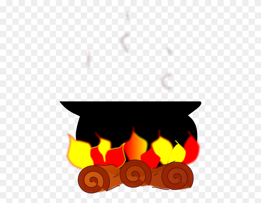 456x595 Witchcraft Clipart On Fire - Witches Cauldron Clipart