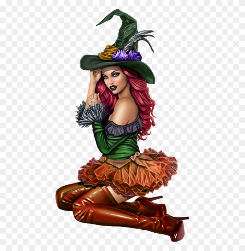 461x800 Witches And Vampires Clipart - Fashion Model Clipart
