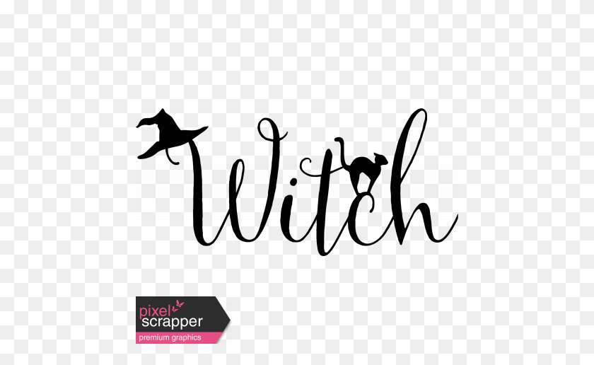 456x456 Witchy Word Art - Word Art PNG