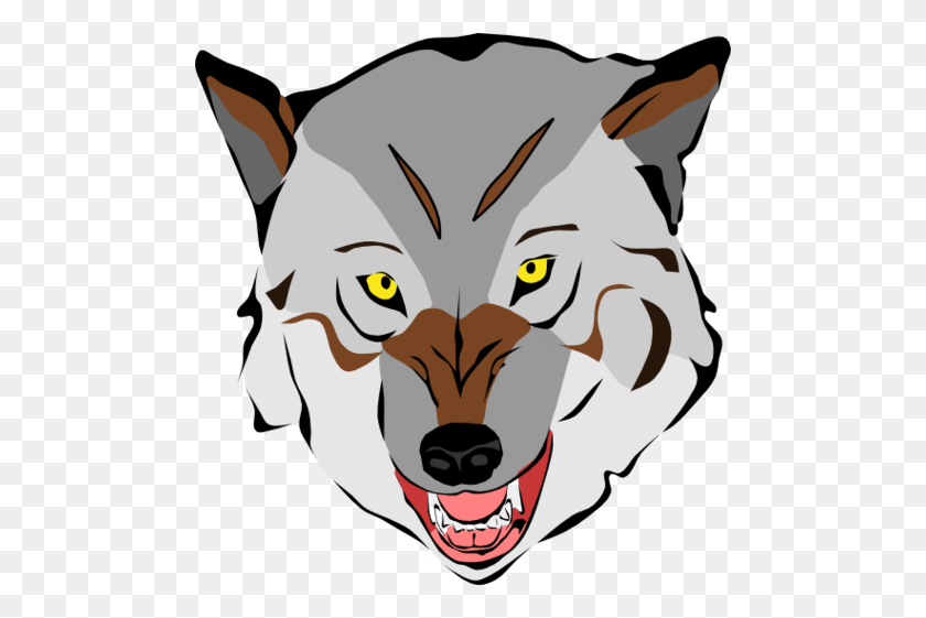 486x501 Wolf - Wolf Clipart Face