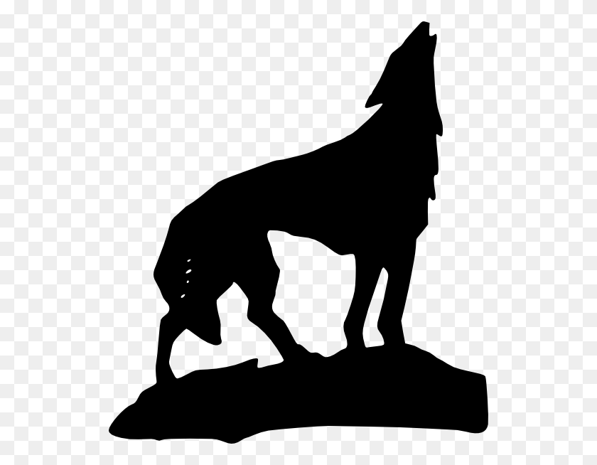 534x594 Wolf Clip Art - Wolf Black And White Clipart
