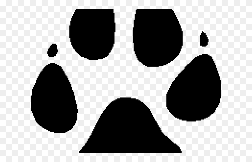 640x480 Wolf Clipart Paw Print - Wolf Paw PNG