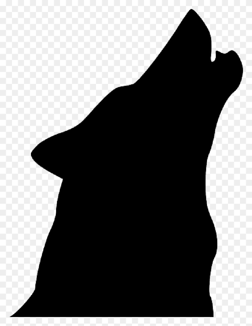 800x1055 Wolf Fangs Silhouette - Timber Clipart