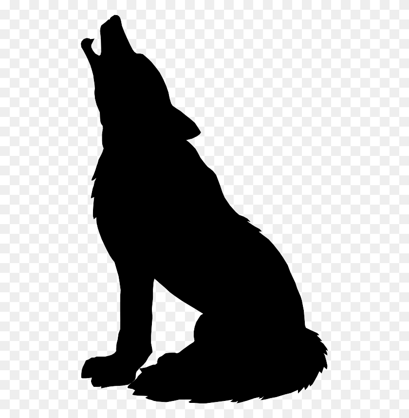 508x798 Wolf Howling Clipart - Wolf Head Clipart