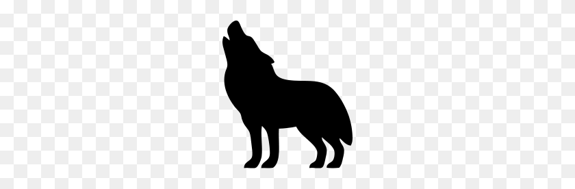 190x216 Wolf Howling Silhouette - Wolf Silhouette PNG