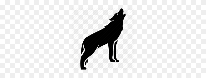 260x260 Wolf Icon Clipart - Howling Wolf Clipart
