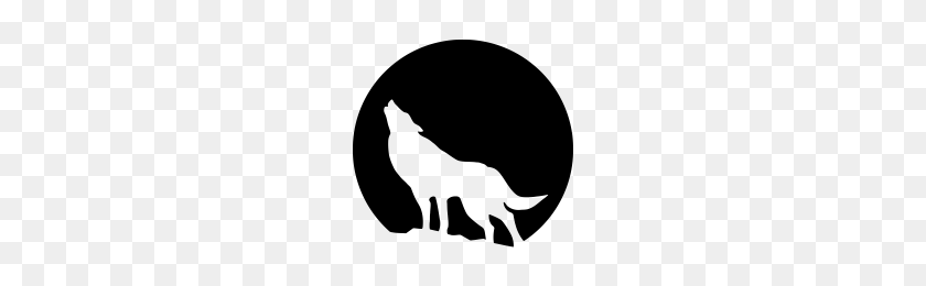 200x200 Wolf Icons Noun Project - White Wolf PNG