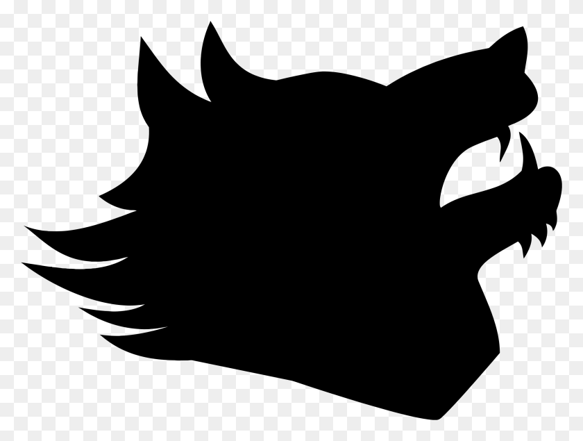 2296x1694 Wolf Profile Silhouette Icons Png - Wolf Silhouette PNG