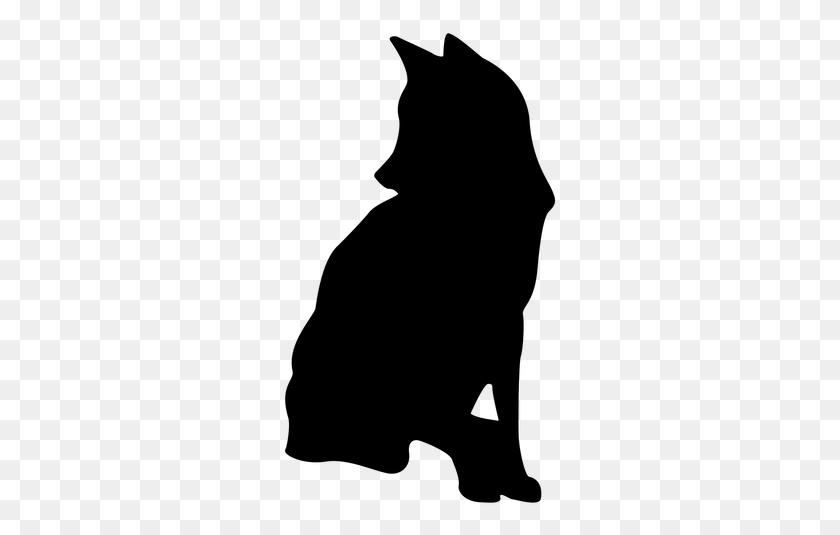 277x475 Wolf Sitting Silhouette Transparent Png - Wolf Silhouette PNG