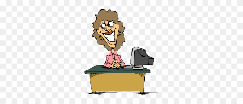 255x300 Woman At A Desk Clip Art - Recipe Clipart