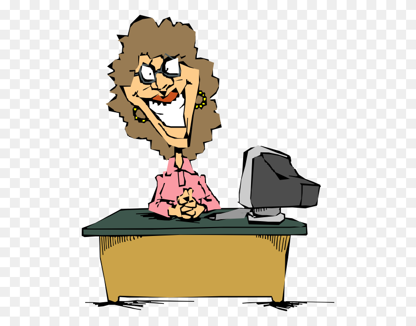 510x599 Woman At A Desk Clip Art - Tired Woman Clipart