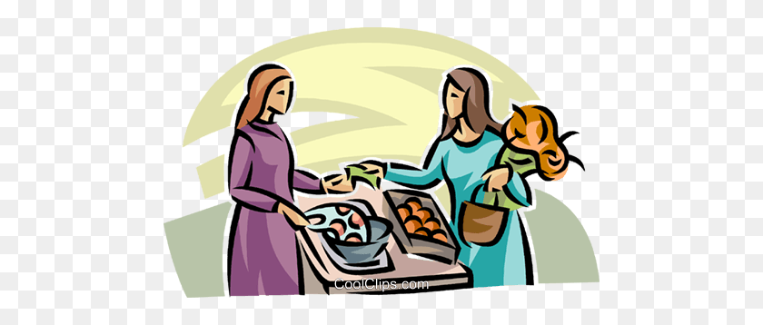 480x298 Woman Buying Produce - Produce Clipart