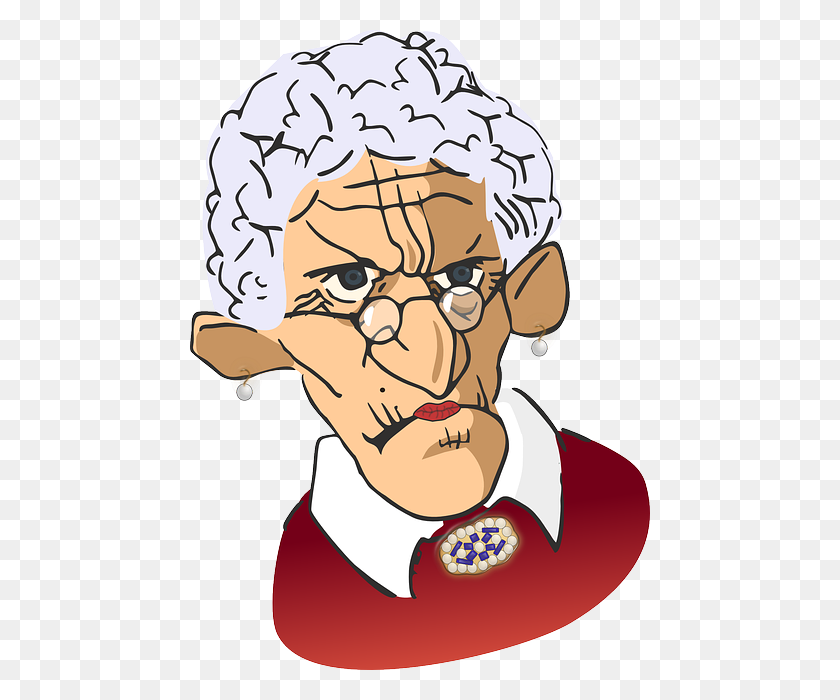 460x640 Woman Clipart Old Age - Old Person Clipart