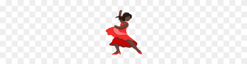 160x160 Женщина Танцует Смайлики Темного Оттенка Кожи На Мессенджере - Танцы Смайликов Png