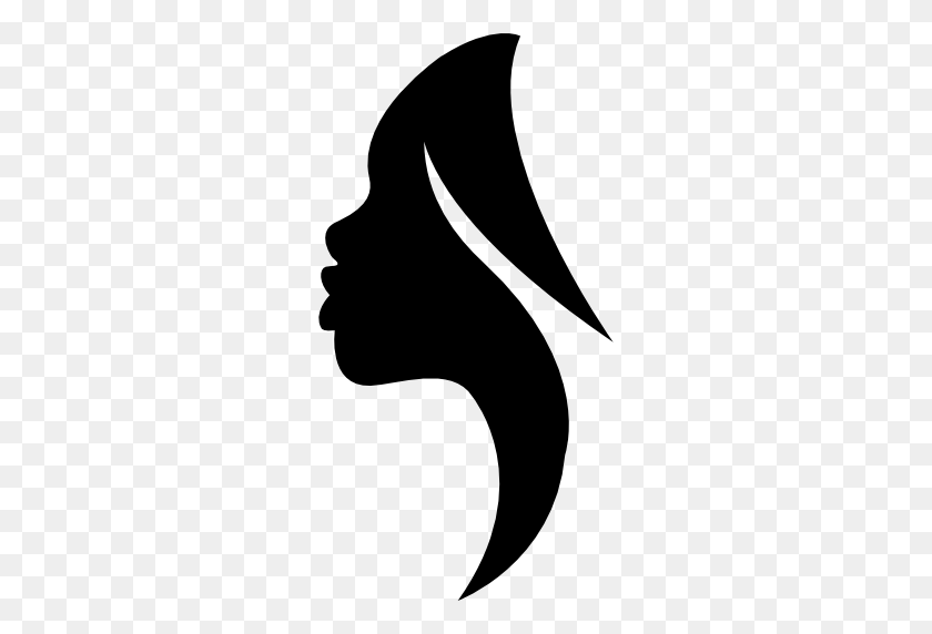 512x512 Woman Face Silhouette Png - Face Silhouette PNG