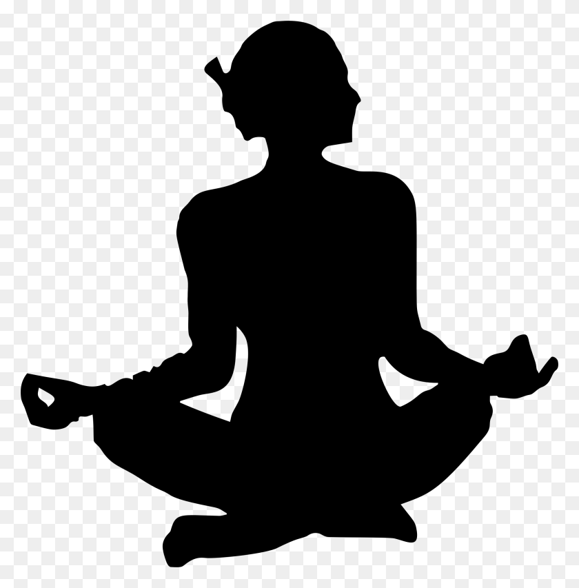 2150x2186 Woman Figure Black Yoga Namaste - Namaste Clipart