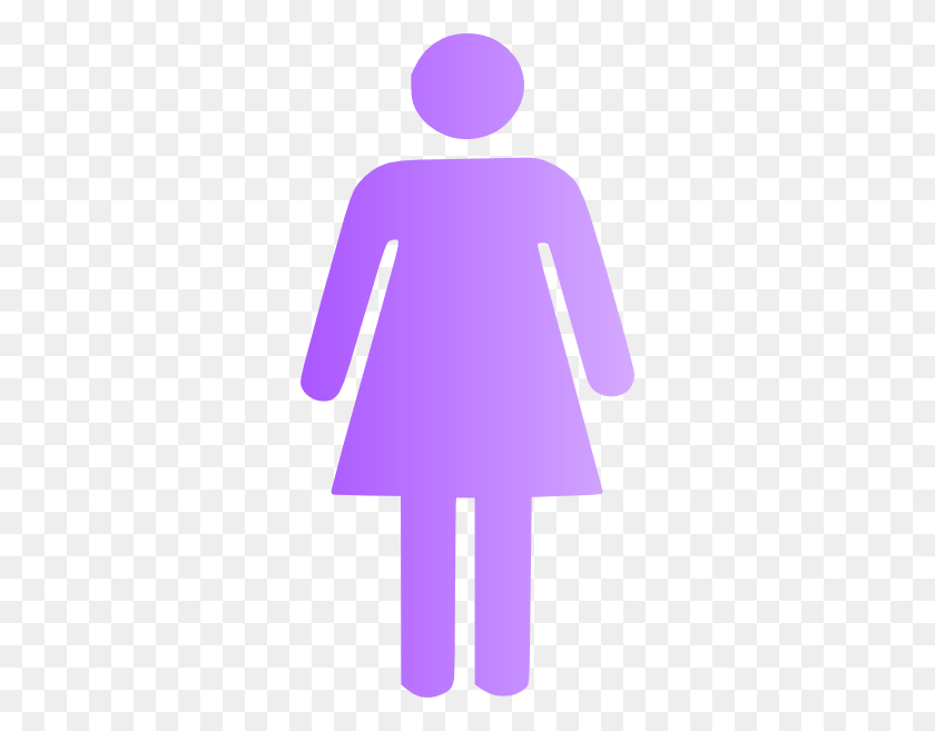 300x597 Значок Женщина Фиолетовый Картинки - Девушка Рубашка Клипарт