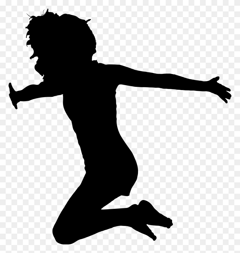 2144x2278 Woman Jumping For Joy Silhouette Icons Png - Jumping PNG