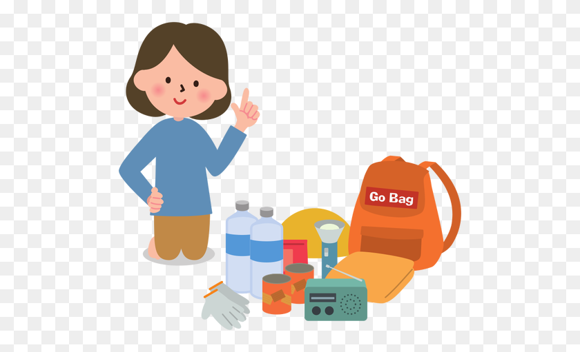 500x451 Woman Packing For Camping - Packing Clipart