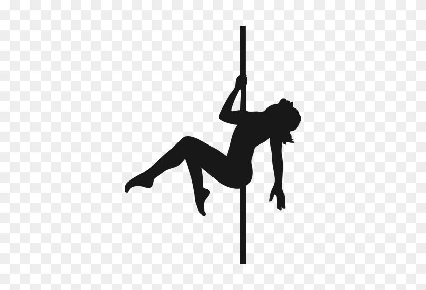 512x512 Woman Pole Dancing Silhouette Pole Dance - Pole Dance Clip Art