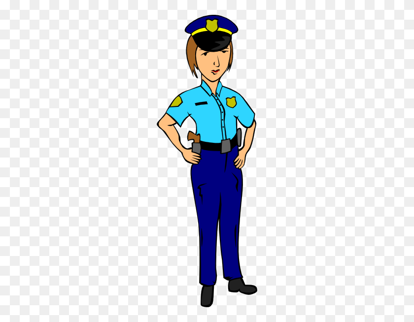 204x594 Mujer Policía Clipart Vector - Mujer Clipart Blanco Y Negro
