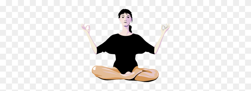 300x245 Woman Practising Yoga Clip Art - Yoga Clipart