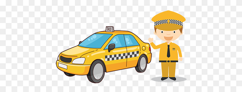 470x260 Mujer Poniendo Su Equipaje En El Maletero Del Taxi Amarillo Stock Car - Car Trunk Clipart