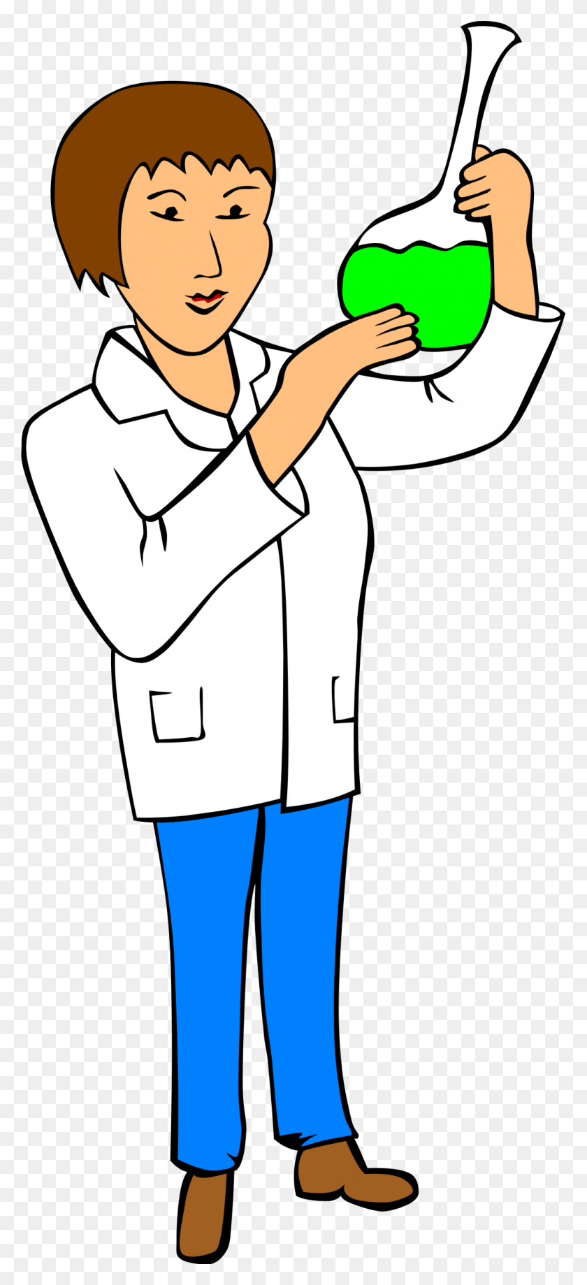 1052x2400 Woman Scientist Cartoon People Clipart Collection - Scientist Clipart